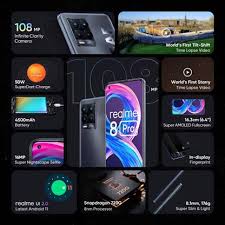 Realme 8 pro in europe is equipped with 108mp ai ultra quad camera, 50w superdart charge and 16.3cm(6.43) super amoled fullscreen.learn more about features and pricing at realme.com. Realme 8 Pro Online 8 Gb Ram 128 Gb Rom Infinite Black At Best Price Vijay Sales