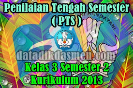 Soal terdiri dari 50 pilihan ganda dengan 4 pilihan jawaban. Soal Pts Uts Kelas 3 Semester 2 Kurikulum 2013 Revisi Tapel 2020 2021 Datadikdasmen Com