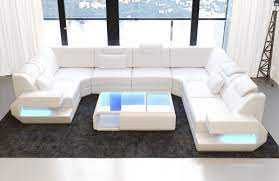 Luxury Sectional Sofa San Antonio U Shape With Led And Usb Port Living Room Sofa Design Sofa Set Designs Sofa Design