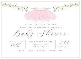 Baby shower invitation in pnk. Tutu Excited Baby Shower Invitations By Basic Invite