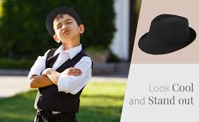Hde Kid S Short Brim Trilby Fedora Hat Black At Amazon Men S Clothing Store