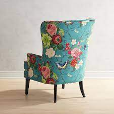 You don't need to change your entire room décor to armless chair with generously padded seat and backrest. Asher Flynn Floral Print Chair Accent Chairs Floral Chair Leather Chaise Lounge Chair