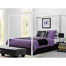 Check spelling or type a new query. Queen Size Modern White Metal Canopy Bed No Box Springs Required On Sale Overstock 29083788