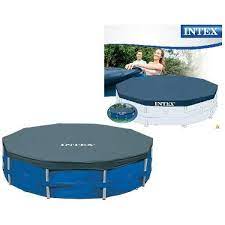 intex 28030 afdekzeil voor frame zwembad 305cm blauw zwembad afdekkingen zwembad blauw