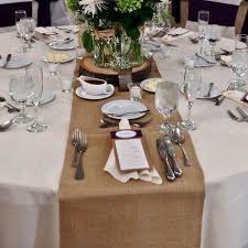 Beige Table Runner Ebay Burlap Table Runners Wedding Round Wedding Tables Round Table Decor