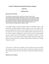 Financial problems and challenges happen to everyone at some point, and the stress and worry can get to you. Doc Students Perception Towards Financial Problem Chapter 1 Introduction Background Of The Study Jammy Laguna Academia Edu