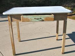 Antique 1940 S Hoosier Table Porcelain Enamel White Top Green Base W Drawer Small Kitchen Storage Table Table Makeover