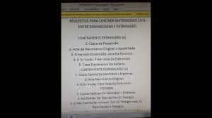 Conoce los requisitos paso a paso para casarte por civil. Los Requisitos Para Contraer Matrimonio Civil Entre Un Dominicano Y Extranjeros Youtube