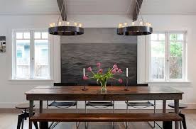 Old Bungalow In California Gets Contemporary Makeover Keeps Rustic Feel Rustic Dining Room Modern Dining Room Dining Room Centerpiece