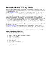 definition essay topics - Beni.algebra-inc.co
