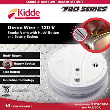 • smoke alarms must be tested regularly to make sure the battery and the alarm circuits are in good operating condition. Kidde Pro Series 120v Hardwire Smoke Alarm With Hush Button And Battery Backup The Home Depot Canada
