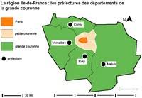 La carte de france des régions. La Region Ile De France Les Prefectures Des Departements De La Grande Couronne Inshea