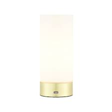 Modern usb bedside table lamp. Endon Lighting 69520 Dara Table Lamp Usb Charging Port Brushed Brass Outside Lights