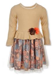 Bonnie Jean Girls Sweater Flounce Dress