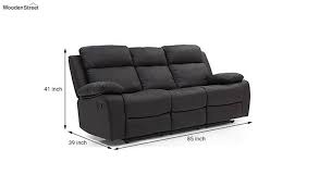 Living room sofa set l corner sofa recliner electric couch genuine leather sectional sofas l muebles de sala moveis para casa. Buy Chris Leatherette 3 Seater Recliner Sofa Brown Online In India Wooden Street