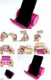 Maybe you would like to learn more about one of these? How To Make Phone Holder From Toilet Paper Rolls Diy Phone Holder Phone Craft Diy Phone Stand