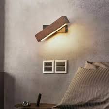 Its frame is made of brass and iron and the shade is made of ivory pleated fabric. Wall Sconce Lamps Solid Wood Led Bulb Light Home Living Room Decor Wall Mounted Ebay