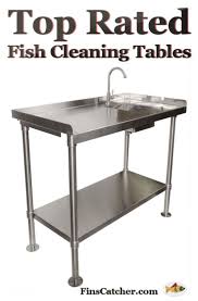 Top Rated Fish Cleaning Tables A Stainless Steel Fish Cleaning Station With Sink This Woul Fish Cleaning Table Kitchen Prep Table Stainless Steel Prep Table