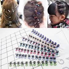 1 Pcs Lots Girls Sweet Rhinestone Crystal Flower Mini Hair Claws Clips Clamps Fashion Clothing Shoes Accessorie Metallic Hair Hair Claw Rhinestone Hair Pin