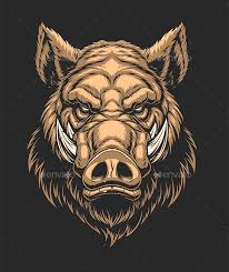 Head Of Ferocious Boar Pig Tattoo Pig Art Wild Boar