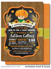 The zazzle marketplace has pumpkin baby shower invitation designs from amazing designers starting as low as $1.70. Little Pumpkin Unisex Gender Neutral Halloween Printed Baby Shower Inv Swirly World Design