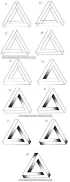 Gold How To Draw An Impossible Triangle Simple Step By Step Tutorial Triangle A Simple For Illusion Drawings Drawing Tutorial Step By Step Drawing