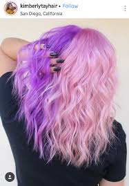 Purple And Pink Half And Half Hair By Kimberlytayhair Split Dyed Hair Hair Inspiration Color Hair Inspo Color