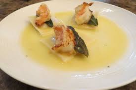 Fresh Butternut Squash Ravioli With Prawns Fried Sage And Truffle Oil Sauce Recipe Butternut Squash Ravioli Butternut Squash Cooking
