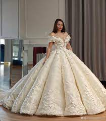 Saudi Dubai Princess Wedding Dress Off Shoulder Beads 3d Floral Appliques Tule Ball Gown Wed Princess Wedding Dresses Turkish Wedding Dress Princess Ball Gowns