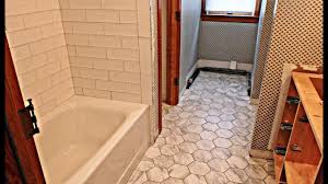 Just wanted to share some pictures of our tile installation. Complete Tile Install Subway Tile Tub Area And Hexagonal Ceramic Tile Floor Time Lapse Youtube