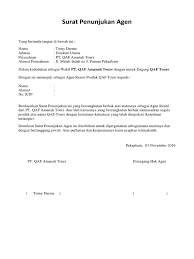 Surat perjanjian kerjasama biasanya berisi. Surat Penunjukan Agen