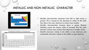Metallic Character Trend On The Periodic Table