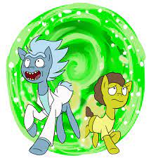 1008356 Artist Gintoki23 Crossover Morty Smith Ponified Portal Rick And Morty Rick Sanchez Safe Rick And Morty Crossover Rick And Morty Morty Smith