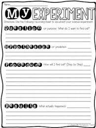 My Experiment Recording Sheet Science Inquiry Scientific Method Science Experiments