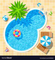 Top View Relax Swimming Pool Royalty Free Vector Image Swimming Pools Pool Eid Stickers
