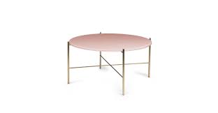 Bonnlo round coffee table, 35.4 dia faux marble coffee table, white coffee table with golden frame for living room, gold console table, marble top coffee table, elegant and sturdy. Pink Brushed Gold Round Glass Coffee Table Silicus Article