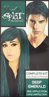 Dyed hair blue teal hair turquoise hair peacock hair pastel hair ombre hair feather hair new long hairstyles pretty hairstyles. Amazon Com Splat Deep Emerald Original Complete Green Hair Dye Kit Semi Permanent 30 Wash Temporary Vegan Cruelty Free Beauty