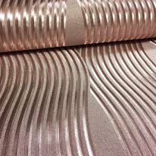 Foil Wave Wallpaper Rose Gold Arthouse 294500 Waves Wallpaper Rose Gold Painting Rose Gold Interior Design