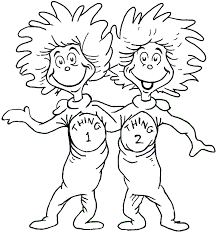 Free printable & coloring pages. Thing 1 And Thing 2 Coloring Pages Free Coloring Home