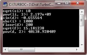 C Mathematical Functions