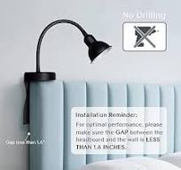 Solfres Patented Innovative Design Headboard Reading Light ...