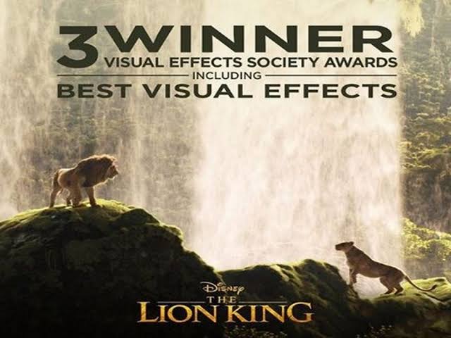 Image result for Congratulations to #TheLionKing for winning 3 Visual Effects Society Awards"