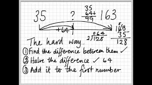 The best way to meet in the middle. H1 Finding Halfway Between 2 Numbers Youtube