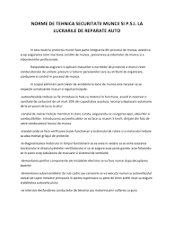 Norme de protectia muncii si prim ajutor. Norme De Tehnica Securitatii Muncii Si P