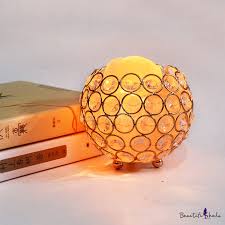 Electric modern led table lamp classic wooden desk bedside lighting openwork carved study bedroom decoration night light. Crystal Bowl Table Light Modern Stylish Gold Usb Rechargeable Led Night Lamp With Himalayan Salt Rock Beautifulhalo Com