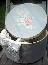 Reserved For Debbie Vintage Wallpaper Hat Box Baby Blue Etsy Vintage Wallpaper Hat Boxes Hat Box