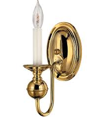 Hinkley 5120pb Virginian 1 Light 5 Inch Polished Brass Sconce Wall Light
