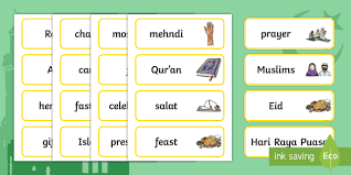 Sedikit peringatan buat ada semua, sebelum menunaikan solat hari raya, adakah anda dan sekeluarga sudah membayar zakat. Hari Raya Aidilfitri Word Cards Teacher Made