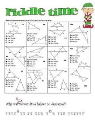 Similar Triangles Holiday Riddle Time Students Will Determine Whether Triangles Are Similar Or Not The Answers Will Be U Similar Triangles Riddles School Fun
