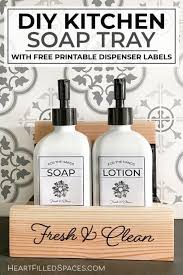 There are 282 lotion tray for sale on etsy, and they cost 20,98 $ on average. How To Make A Diy Kitchen Soap Tray To Organize Your Dispensers Heart Filled Spaces